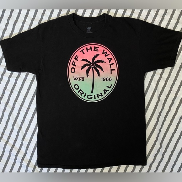 Vans Other - Vans Black Off The Wall Original Shirt Sz Large